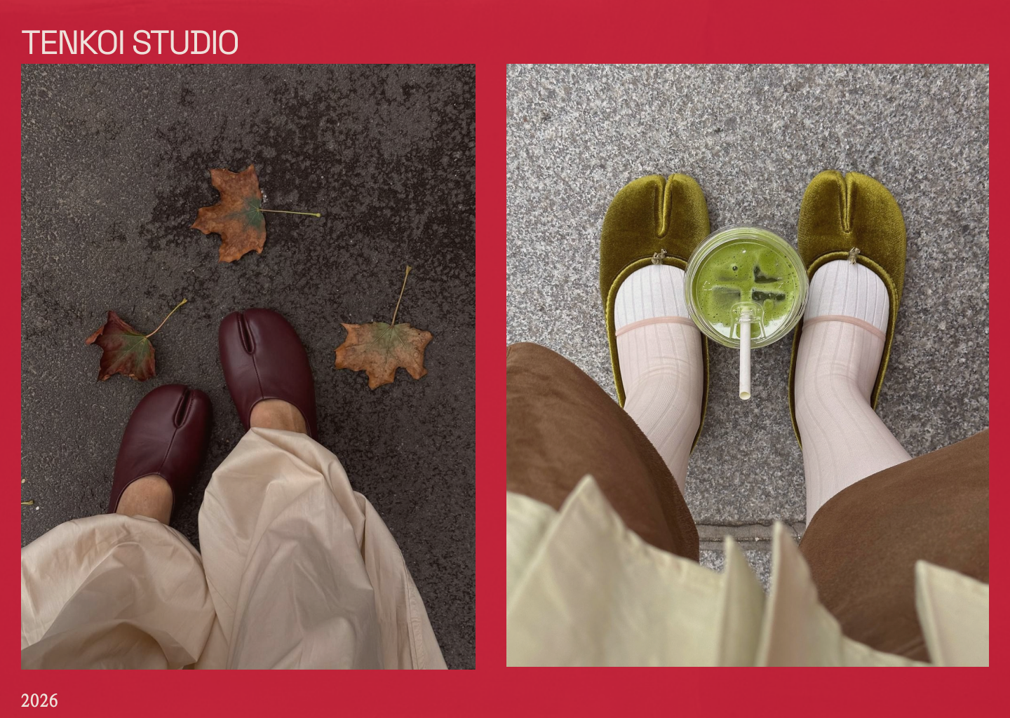 Tenkoi Studio — Product on feet, tabi sandals